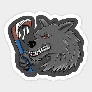 Hockey Wolf Sticker